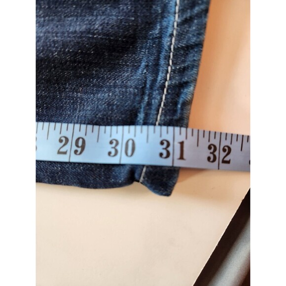 7 For All Mankind Jeans Women 30 Blue Denim A Pocket Stretch Bootcut Flare 33x31 - Picture 7 of 7